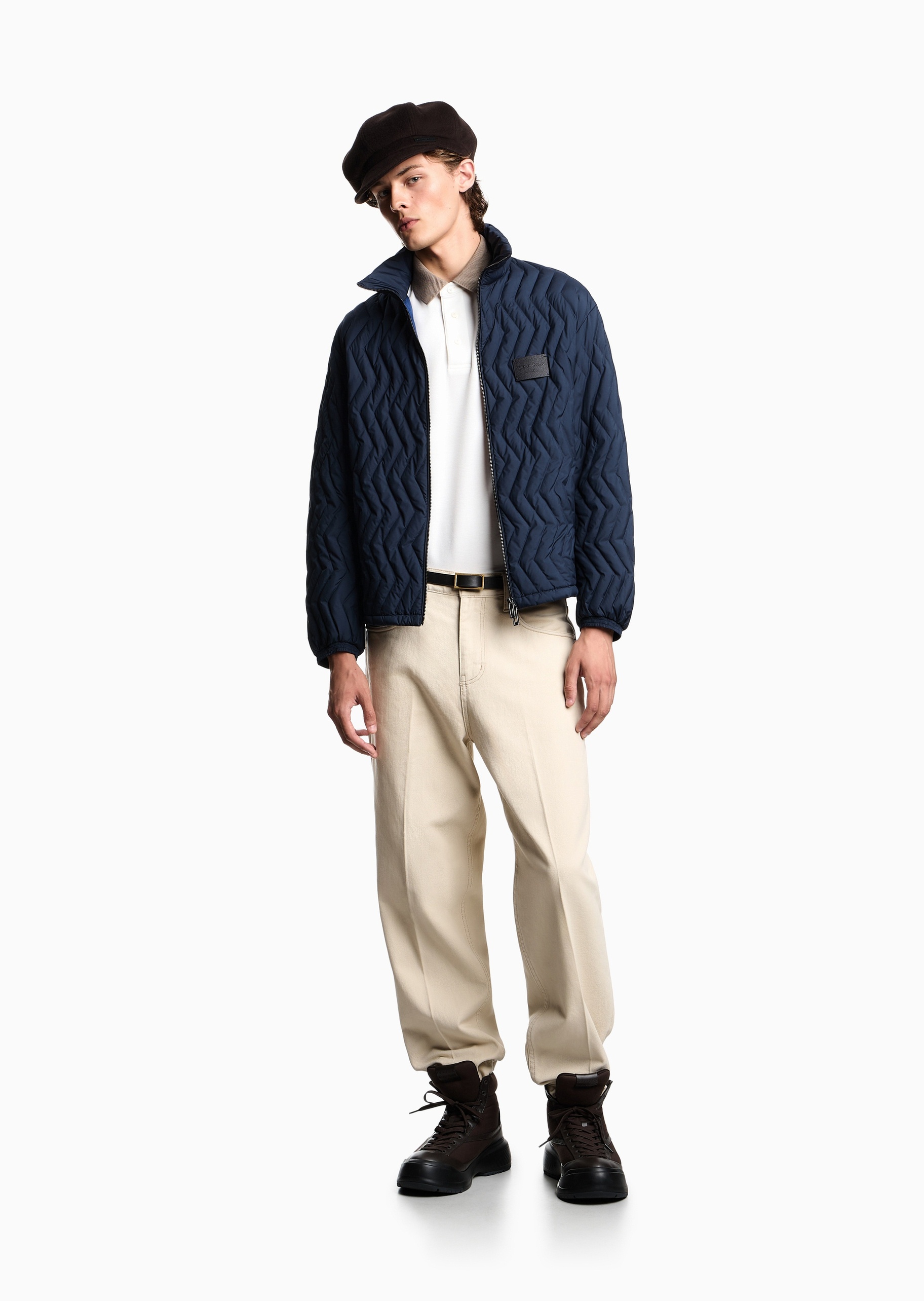 Emporio Armani 男士中腰宽松复古松弛感纯棉牛仔裤