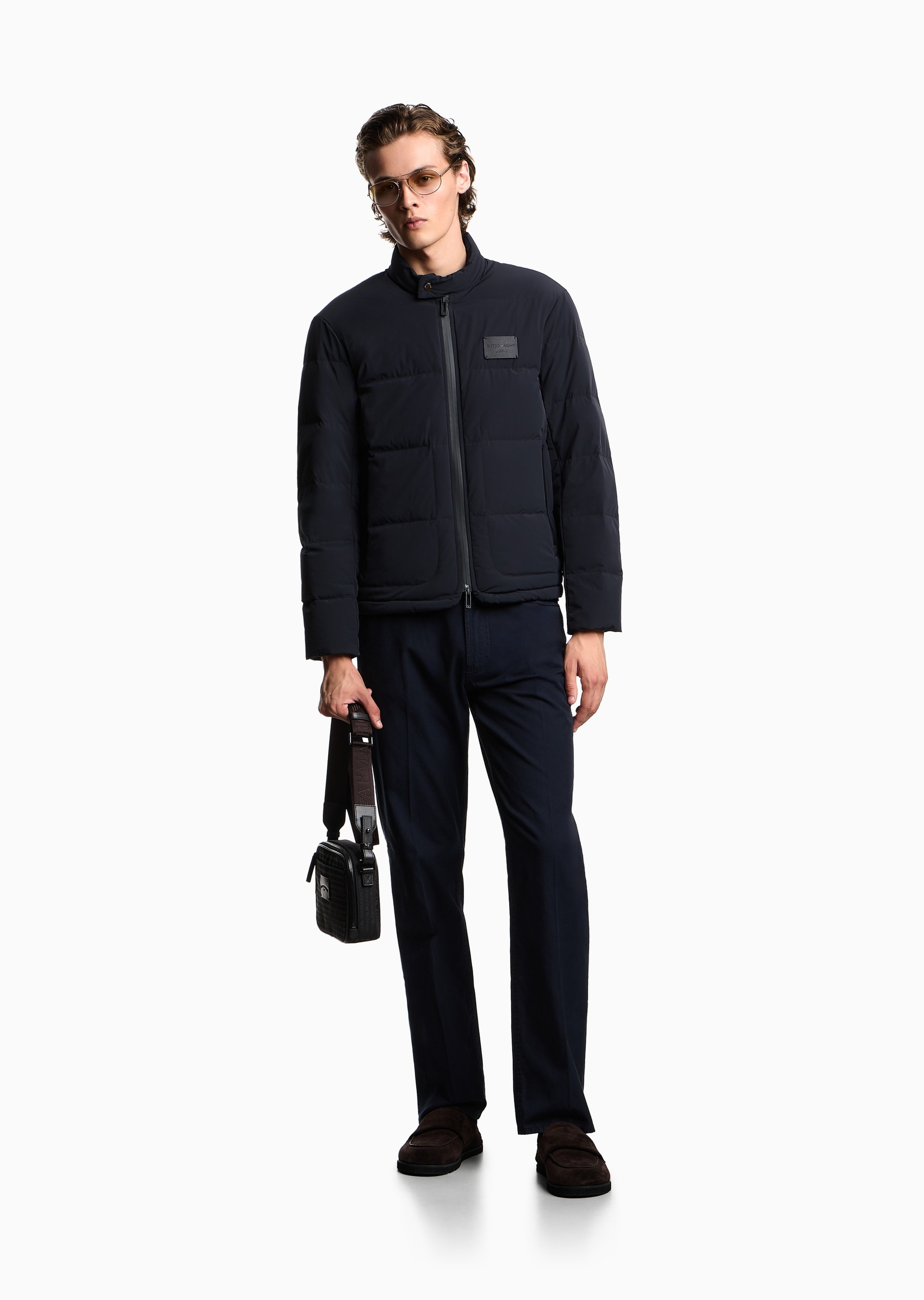 Emporio Armani 男士合身直筒中腰复古纯棉牛仔裤