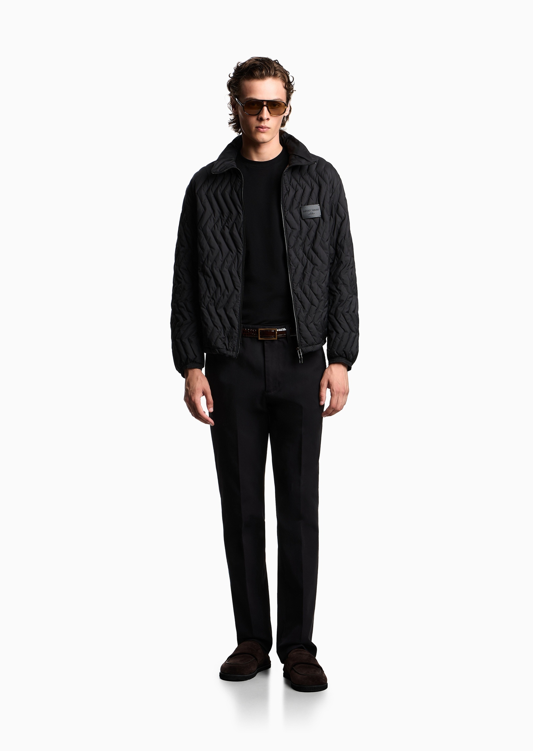 Emporio Armani 男士直筒商务cleanfit纯棉休闲裤