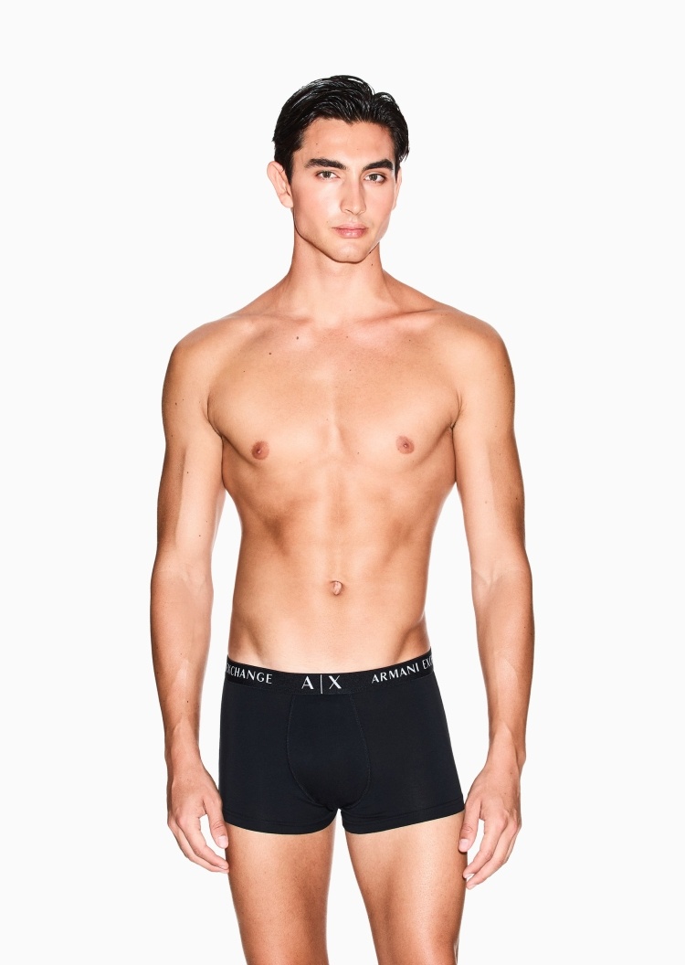 ARMANI EXCHANGE 男士纯棉弹力平角三条装内裤套装