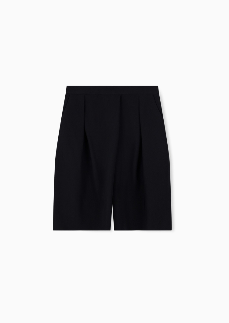 Emporio Armani 女士宽松阔腿休闲通勤百慕大短裤