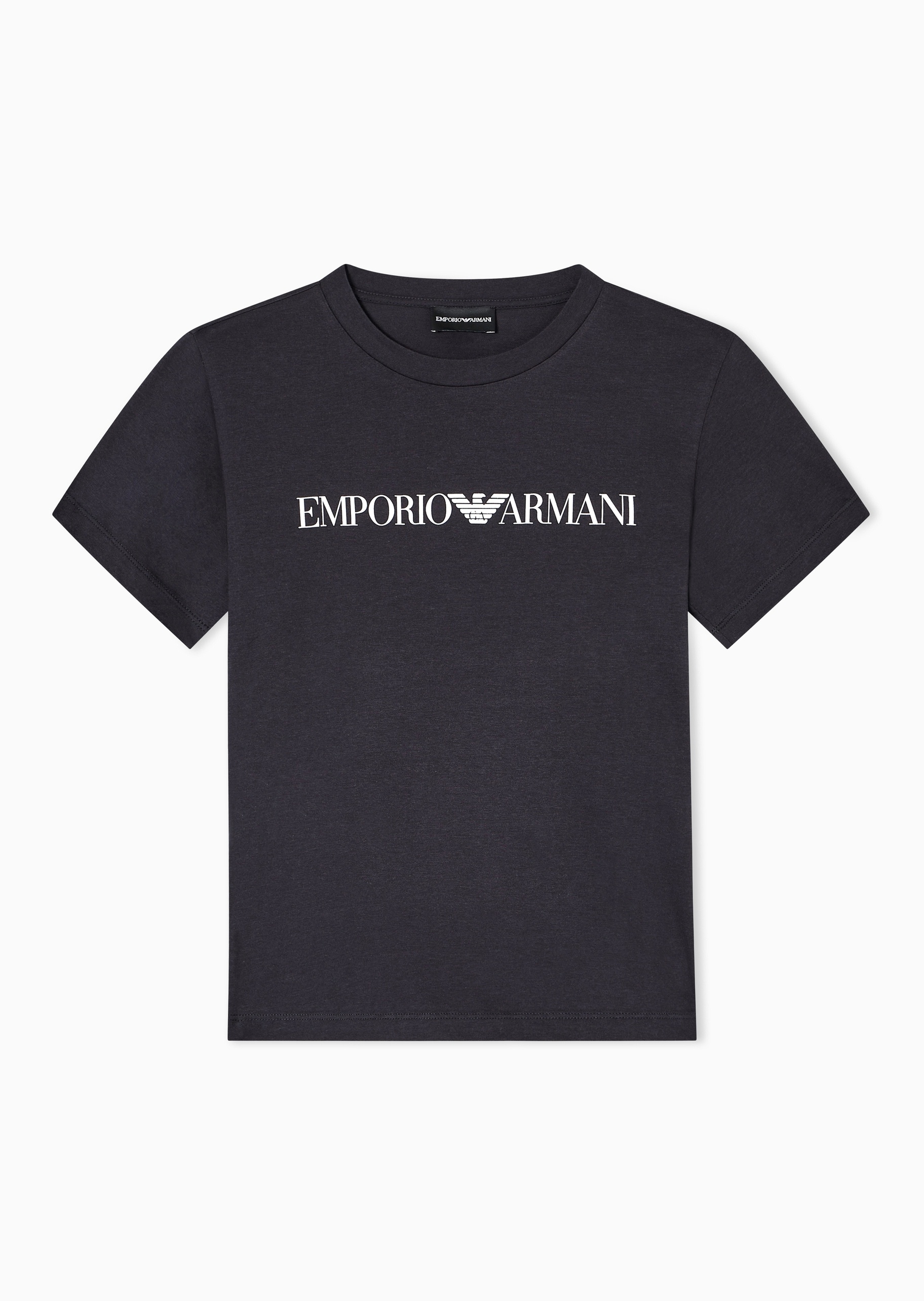 Emporio Armani 女士纯棉合身短袖圆领鹰标印花T恤