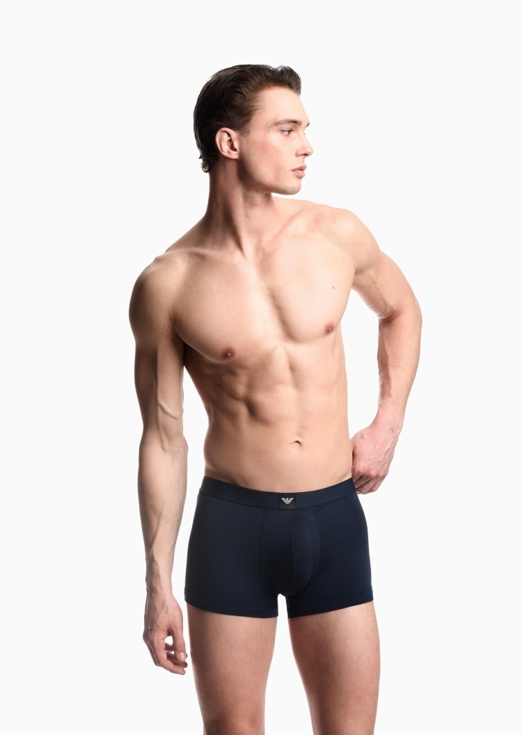 Emporio Armani 男士纯棉弹力平角三条装内裤套装