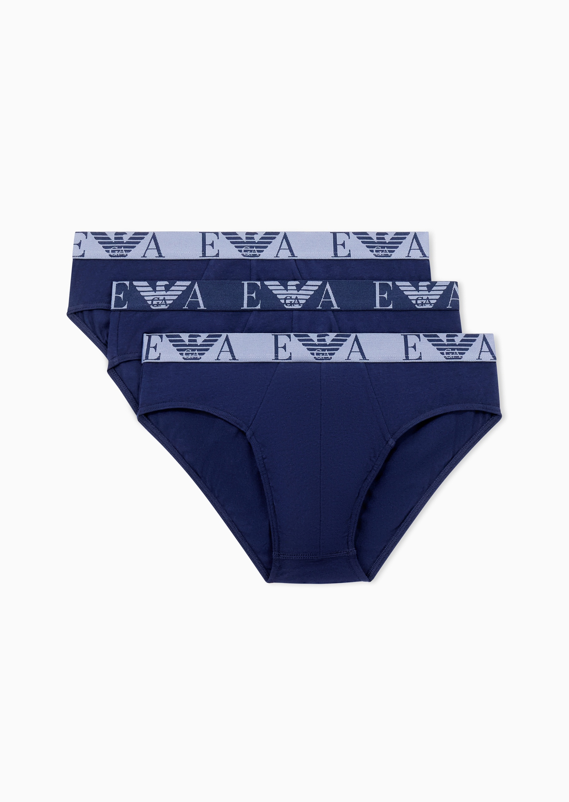 Emporio Armani 男士纯棉弹力三角三条装内裤套装