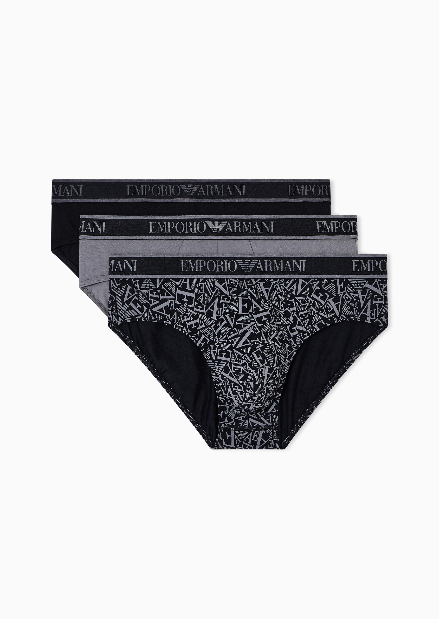 Emporio Armani 男士三条装纯棉性感三角内裤轻奢礼物