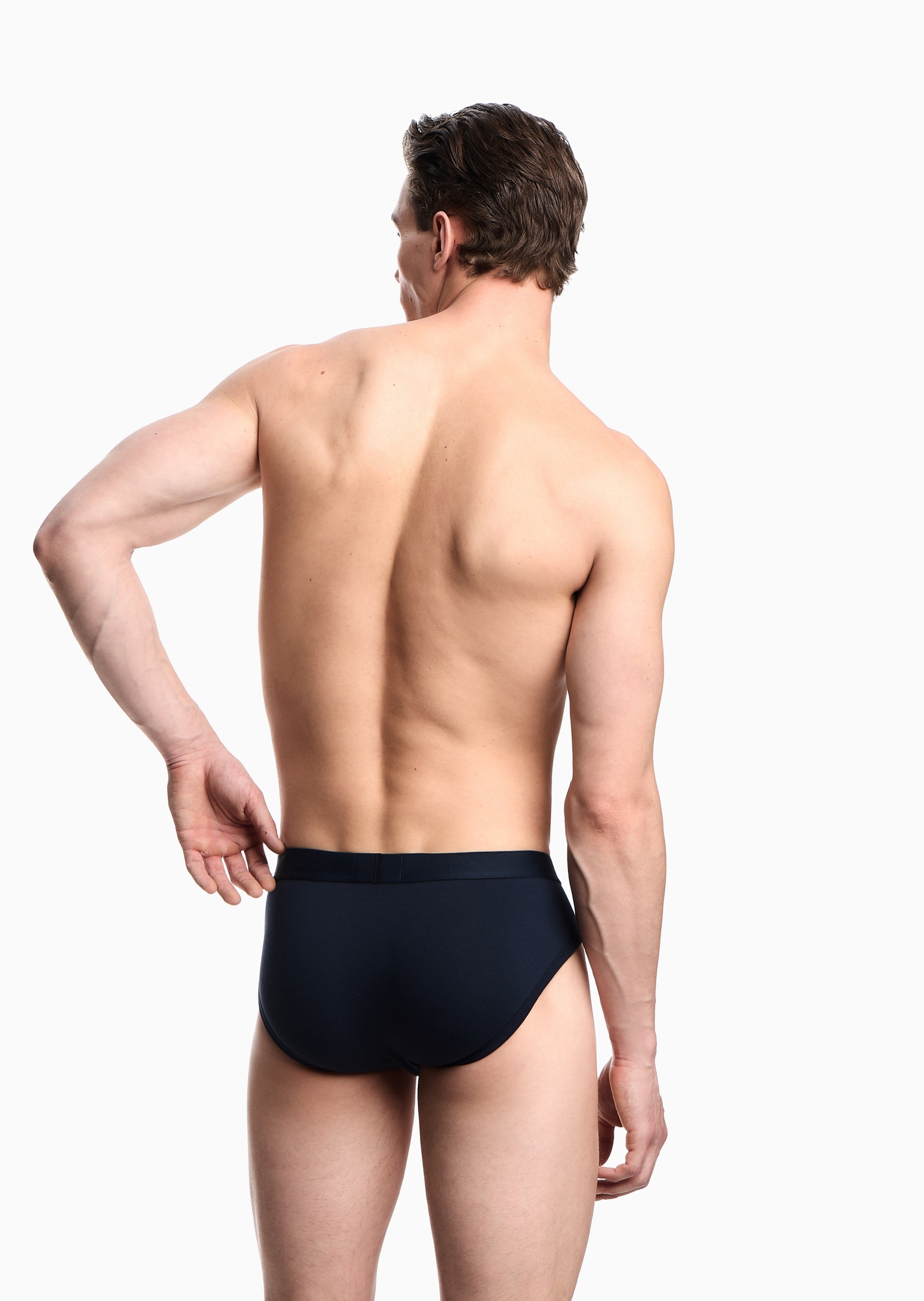 Emporio Armani 男士纯棉弹力三角三条装内裤套装