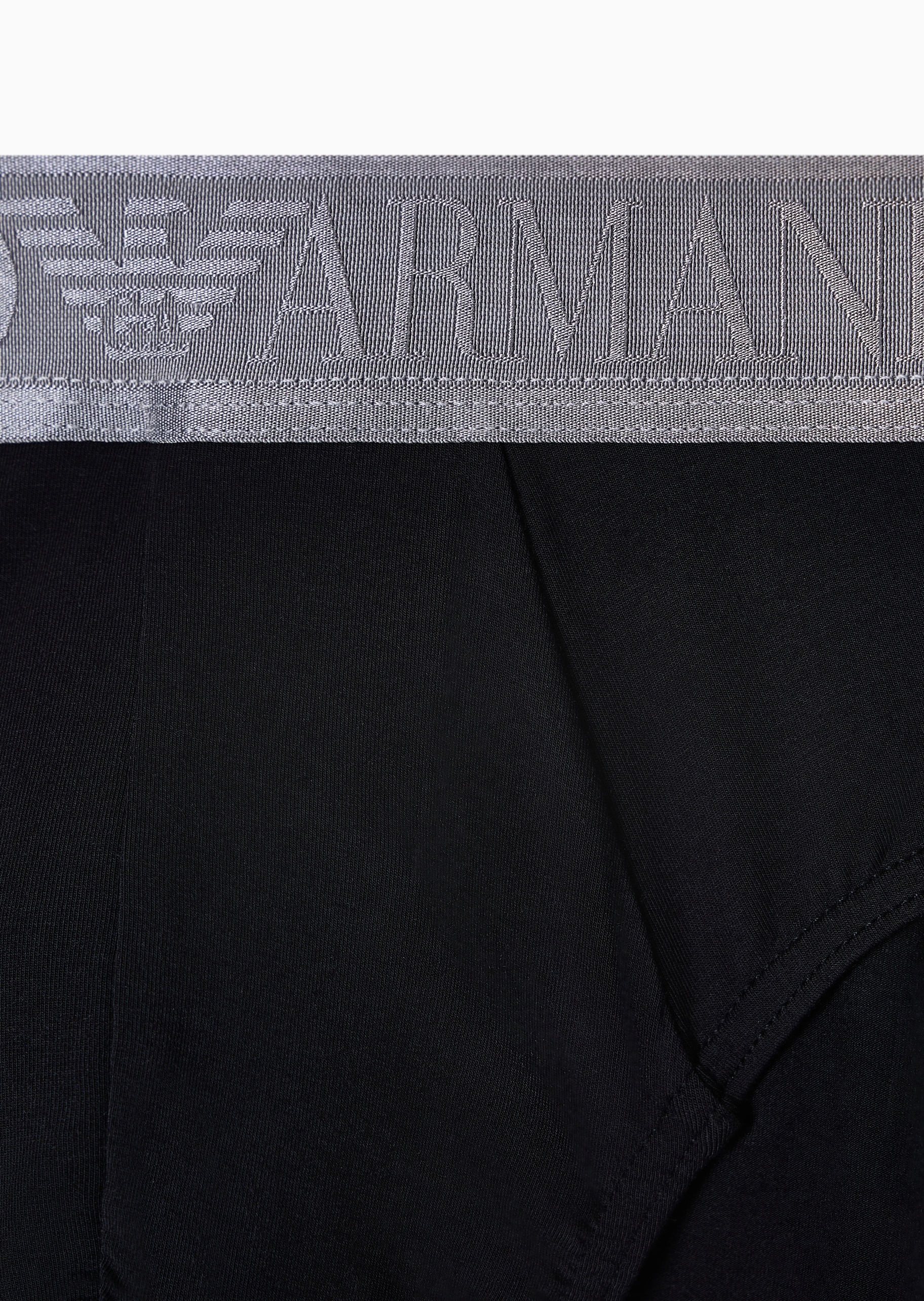 Emporio Armani 男士莫代尔弹力三角LOGO腰边内裤
