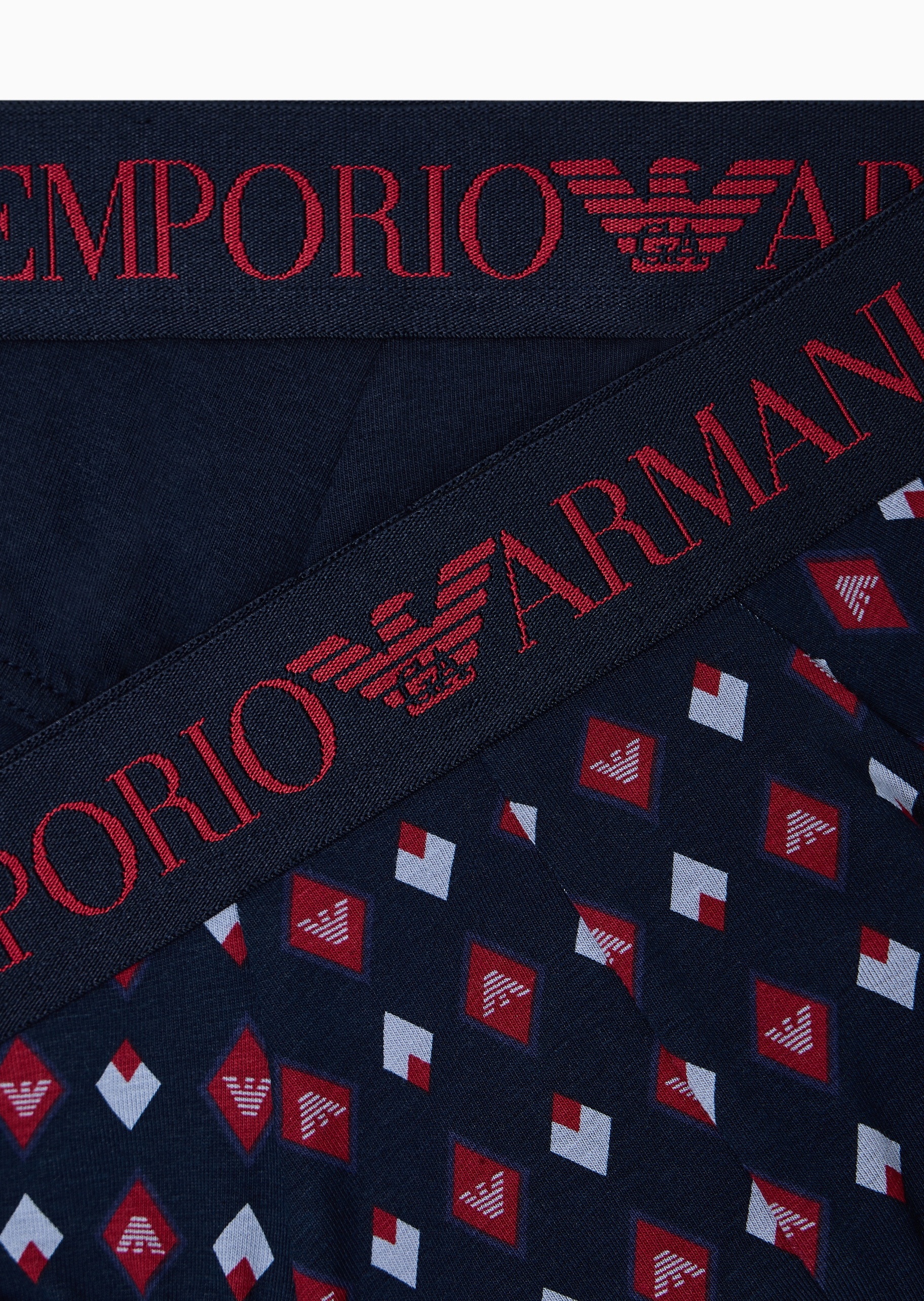 Emporio Armani 男士纯棉弹力三角两条装内裤套装