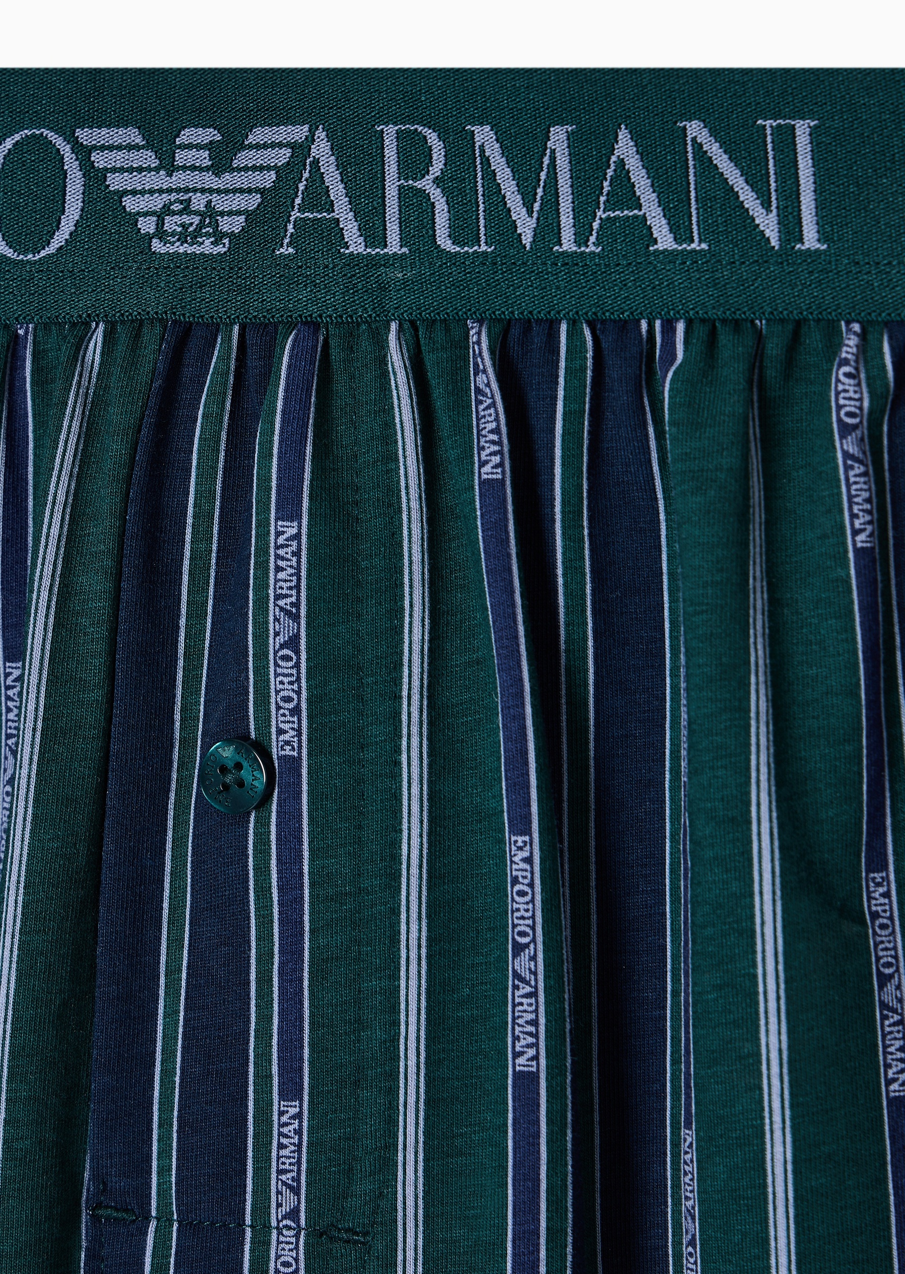Emporio Armani 男士纯棉弹力平角满印时尚家居内裤