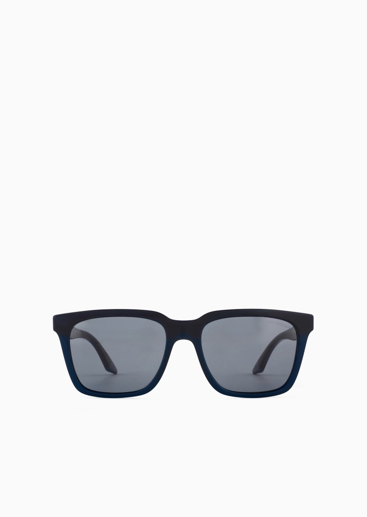 Emporio Armani 男士方形鹰标一体鼻托潮流太阳眼镜