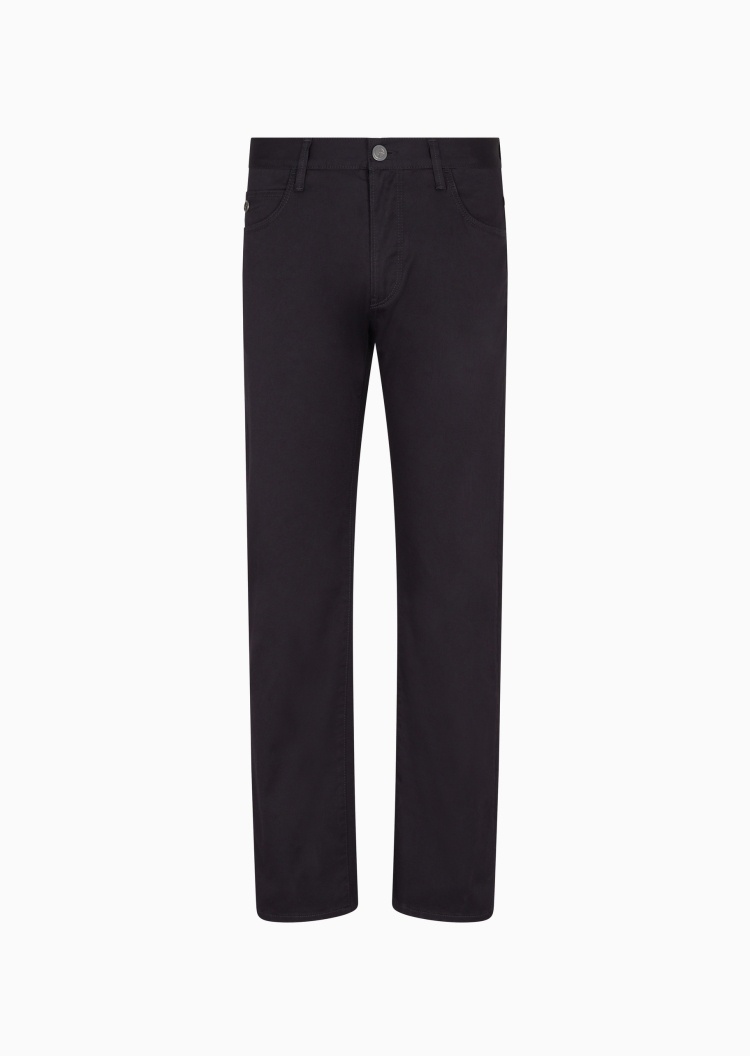 Giorgio Armani 男士弹力合身低腰长款直筒牛仔裤