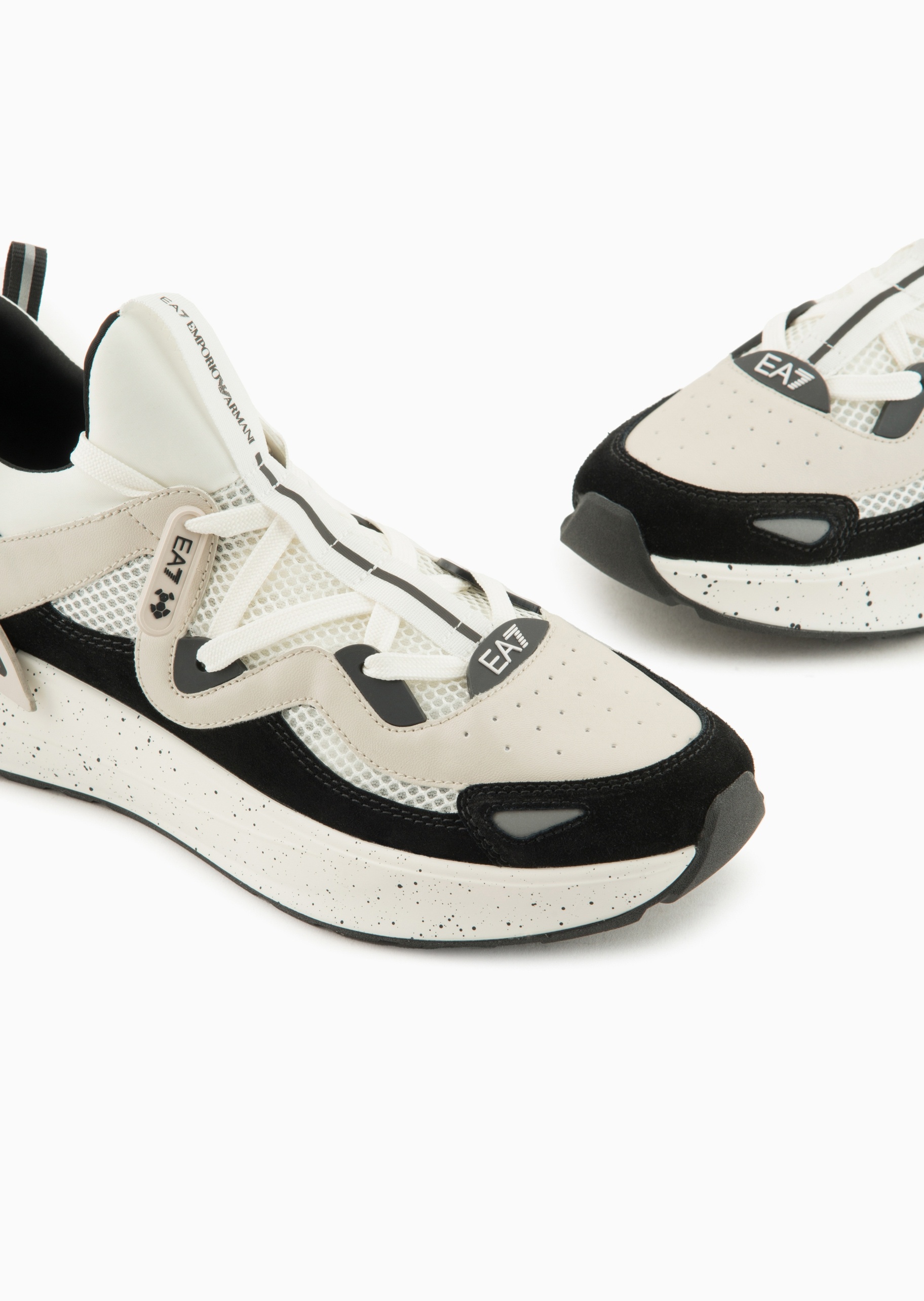 EA7 男女同款系带低帮撞色时尚跑步运动鞋