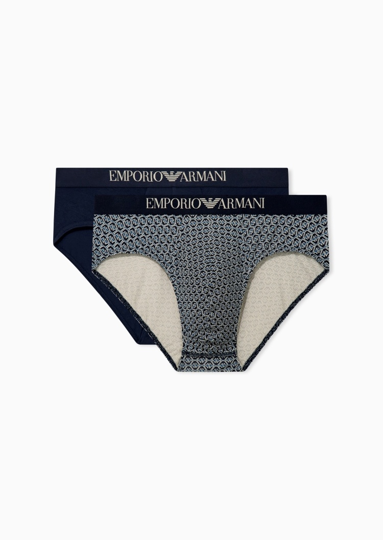 Emporio Armani 男士弹力三角两条装性感内裤套装