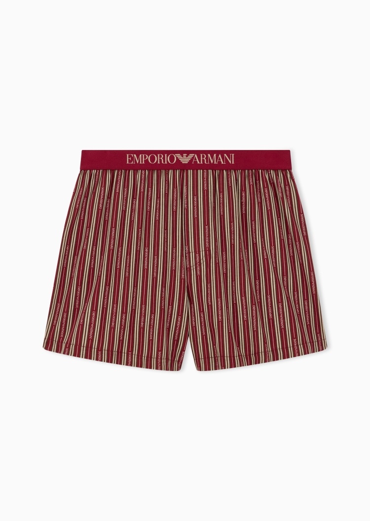 Emporio Armani 男士弹力平角满印休闲时尚家居内裤