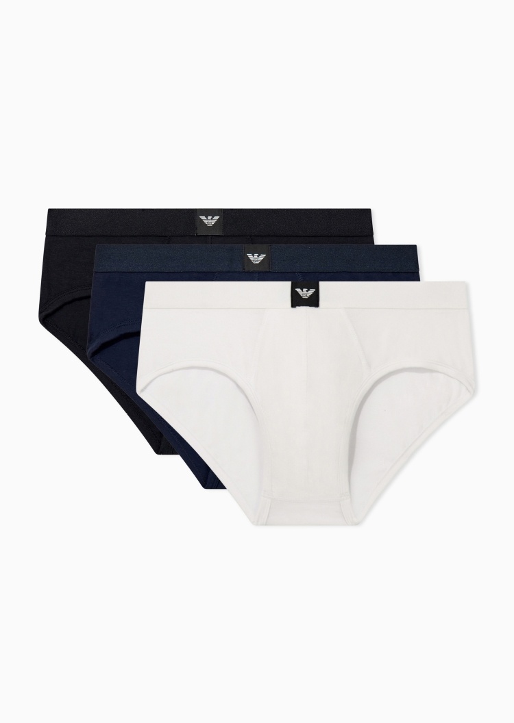 Emporio Armani 男士弹力三角三条装性感内裤套装