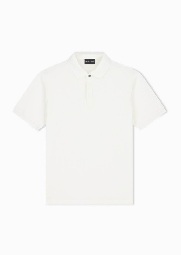 Emporio Armani 男士纯棉短袖翻领肌理感Polo衫