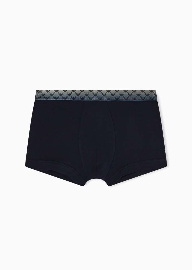 Emporio Armani 男士弹力平角鹰标提花休闲家居内裤