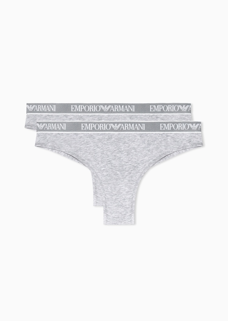 Emporio Armani 女士弹力三角两条装性感提花内裤套装