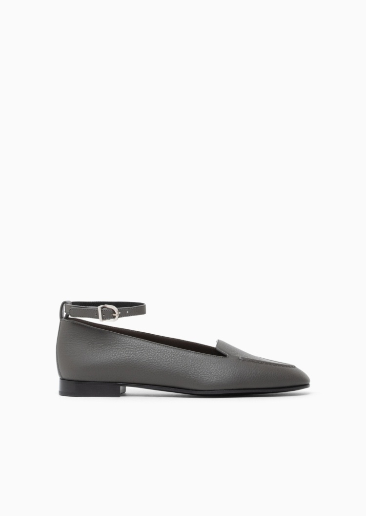 Giorgio Armani 女士牛皮革平底休闲通勤优雅芭蕾鞋