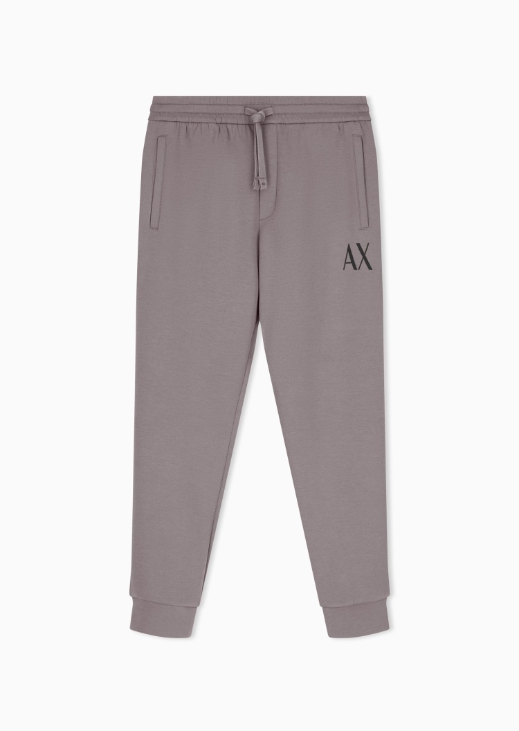 ARMANI EXCHANGE 男士微弹宽松长款锥形束脚印花休闲卫裤