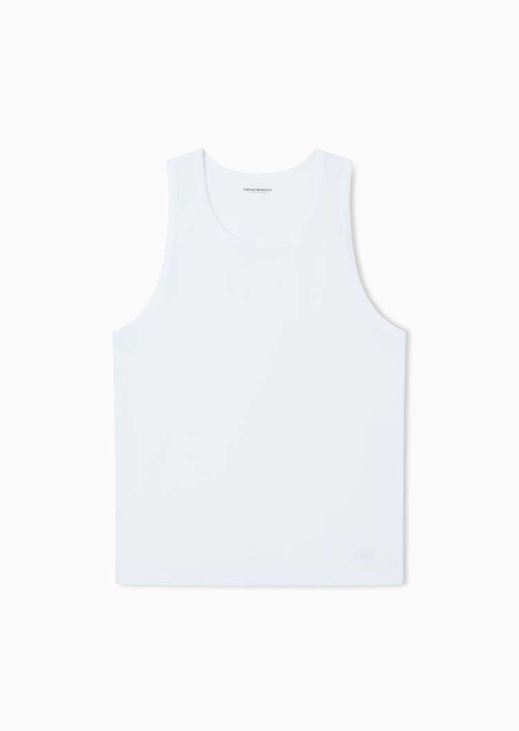 Emporio Armani 男士纯棉无袖圆领两件装家居背心套装