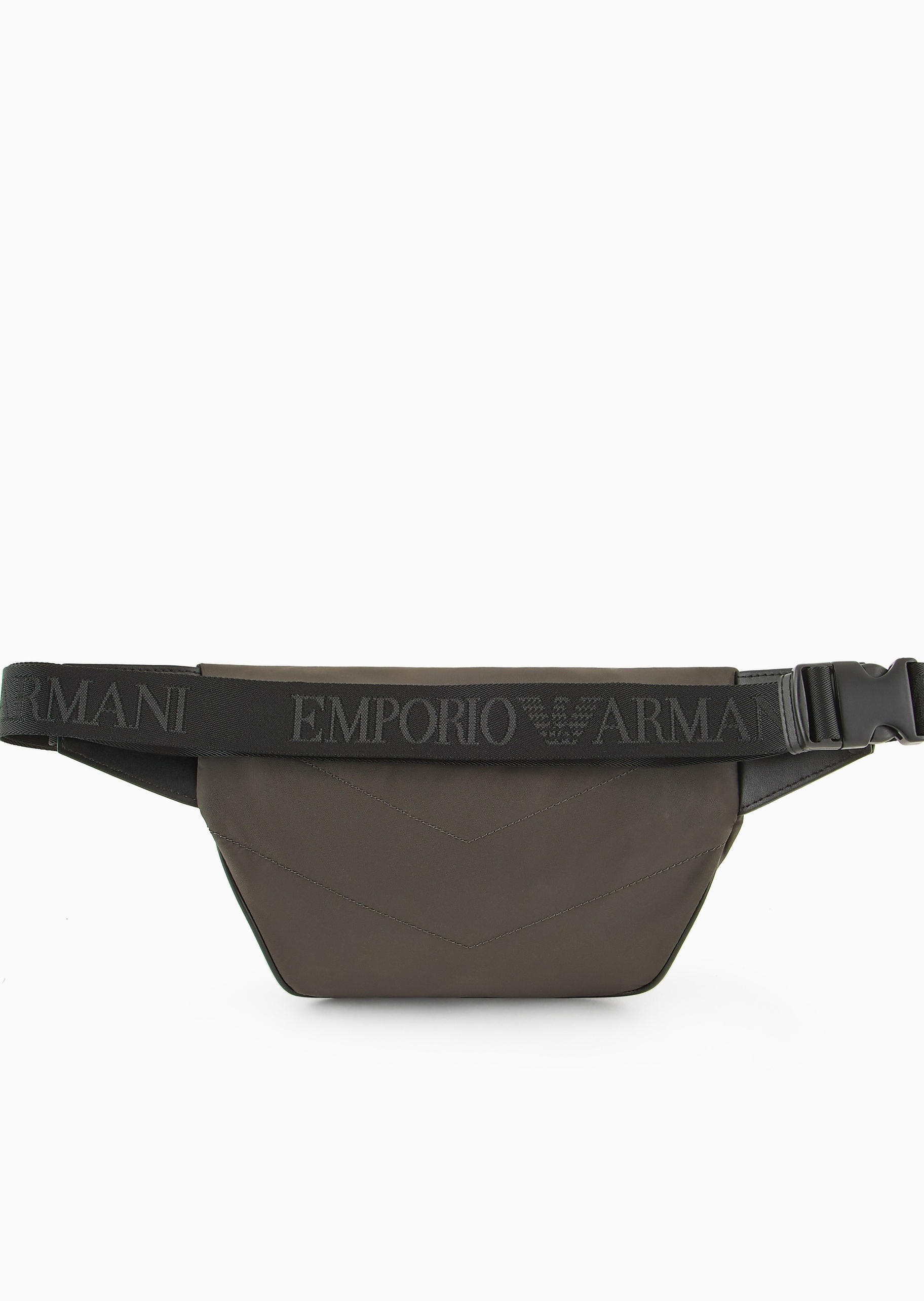 Emporio Armani 男士拉链可调节插扣肩带斜挎腰包