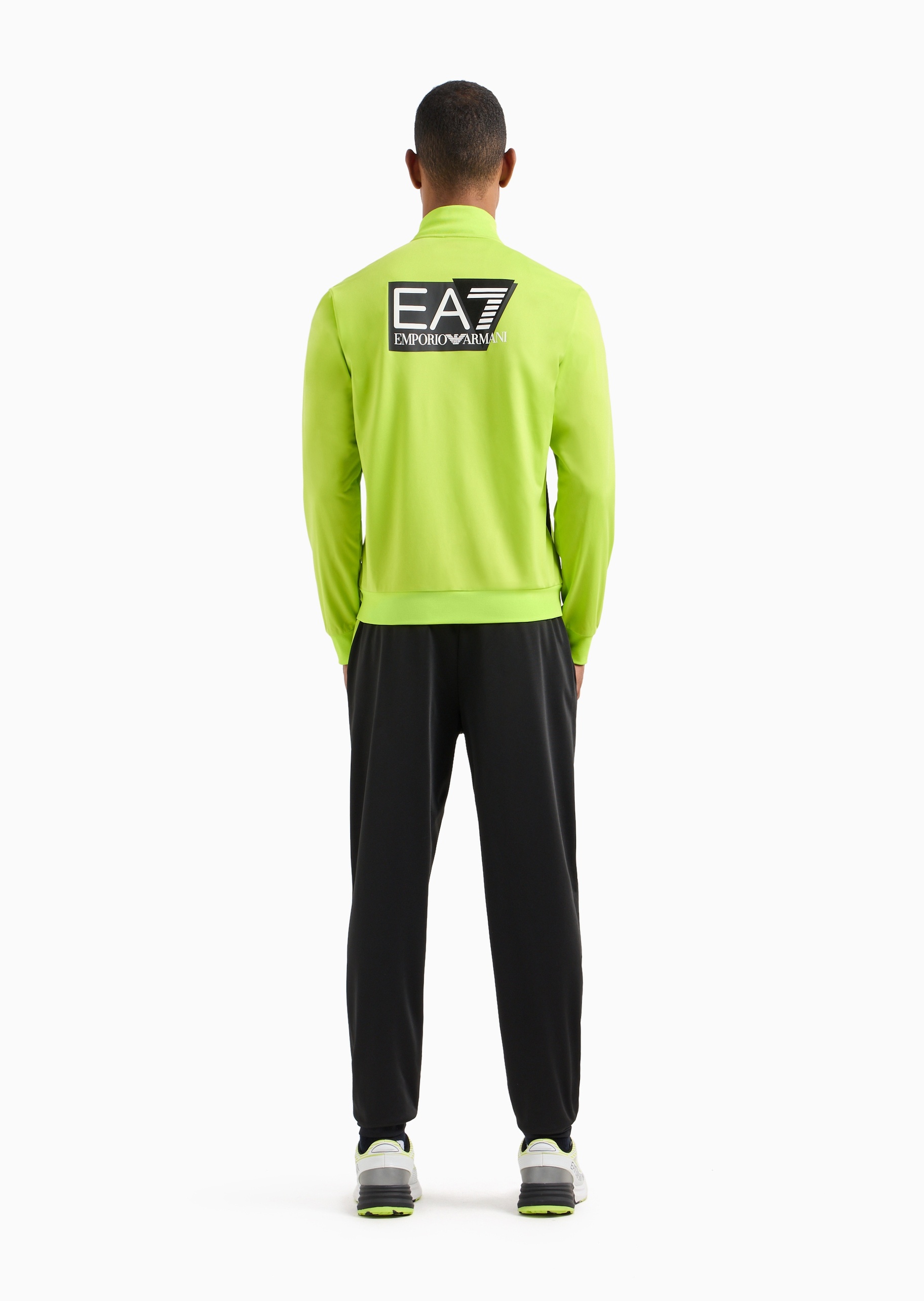 EA7 男士立领开衫束脚长裤健身训练运动套装