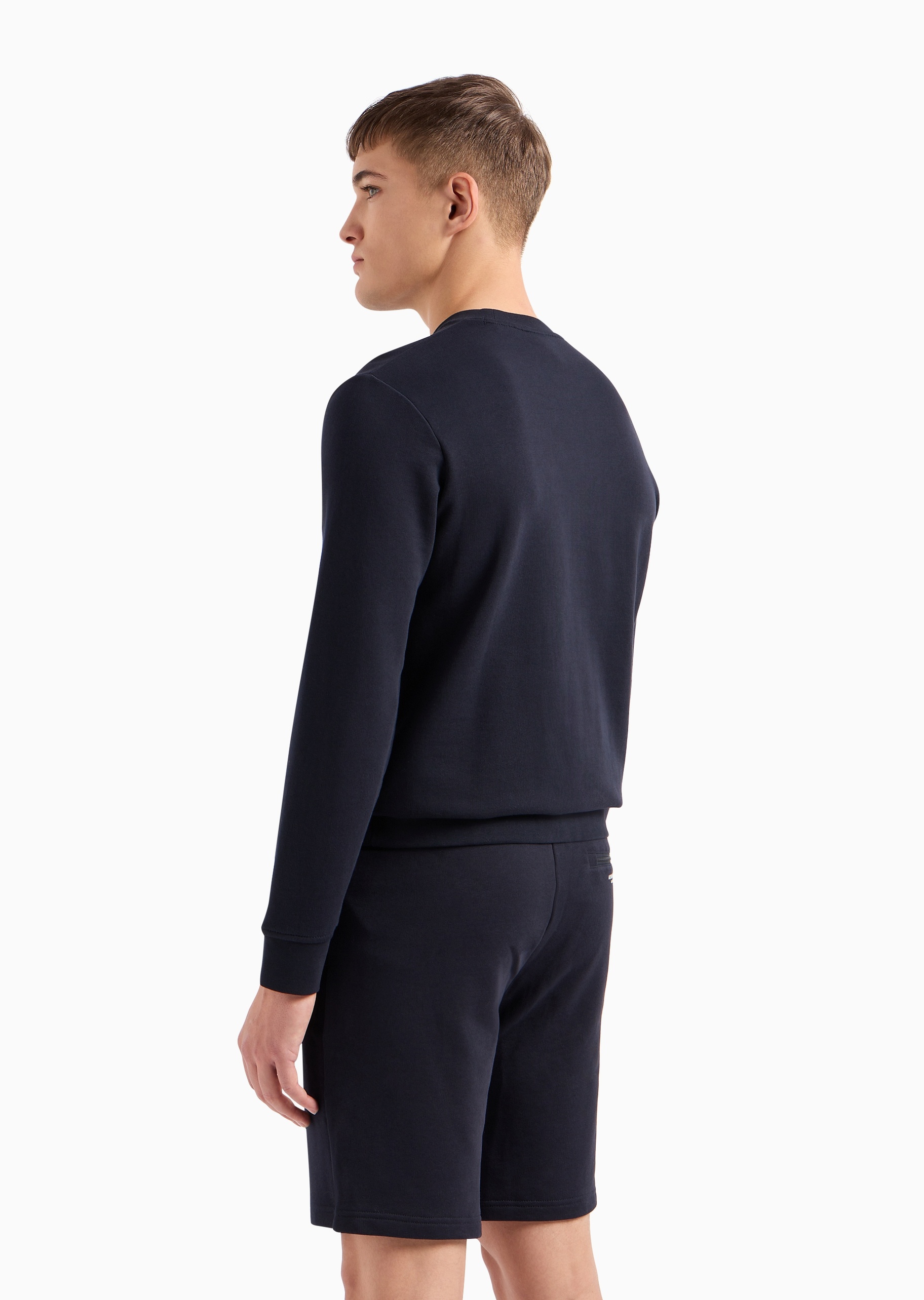 ARMANI EXCHANGE 男士全棉合身长袖圆领休闲运动卫衣