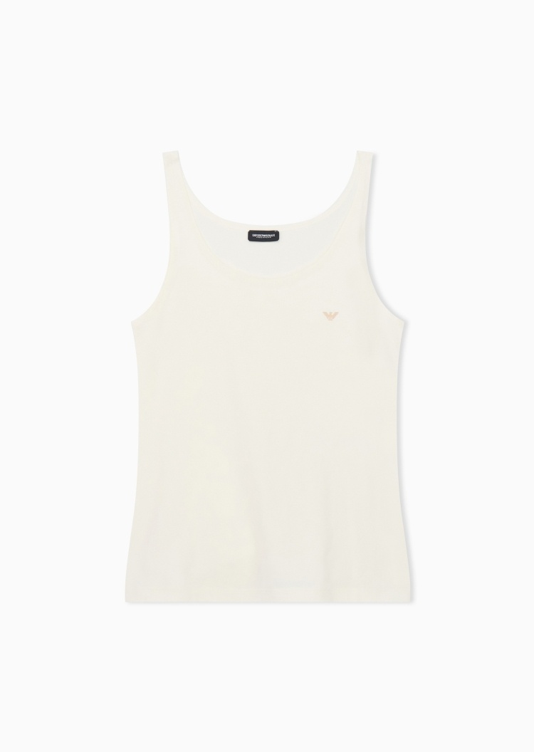 Emporio Armani 女士弹力无袖圆领简约休闲家居背心