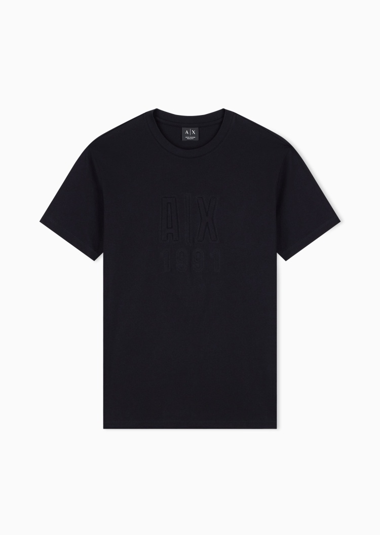 ARMANI EXCHANGE 男士纯棉合身短袖圆领正肩休闲T恤