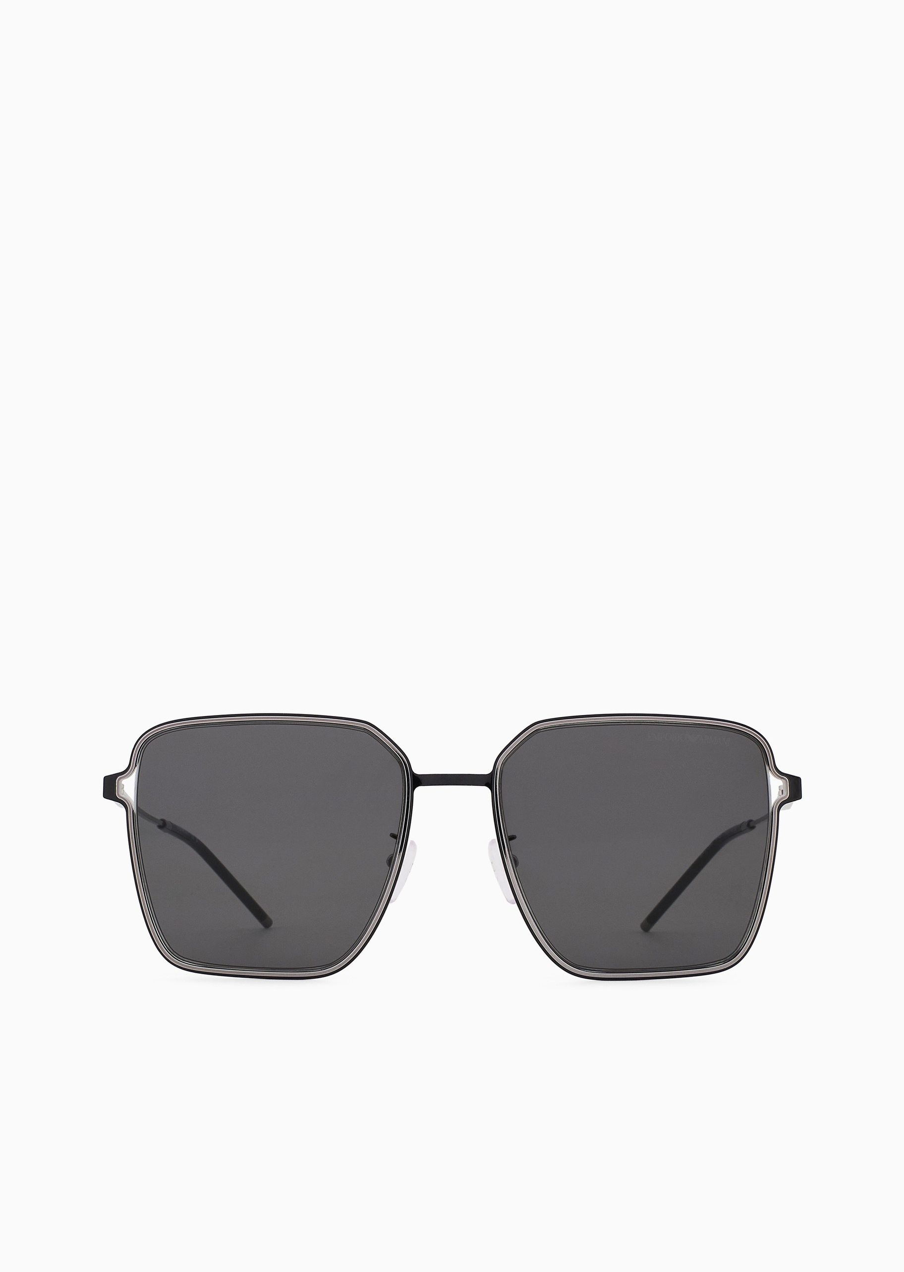 Emporio Armani 女士方形金属边框简约现代太阳眼镜
