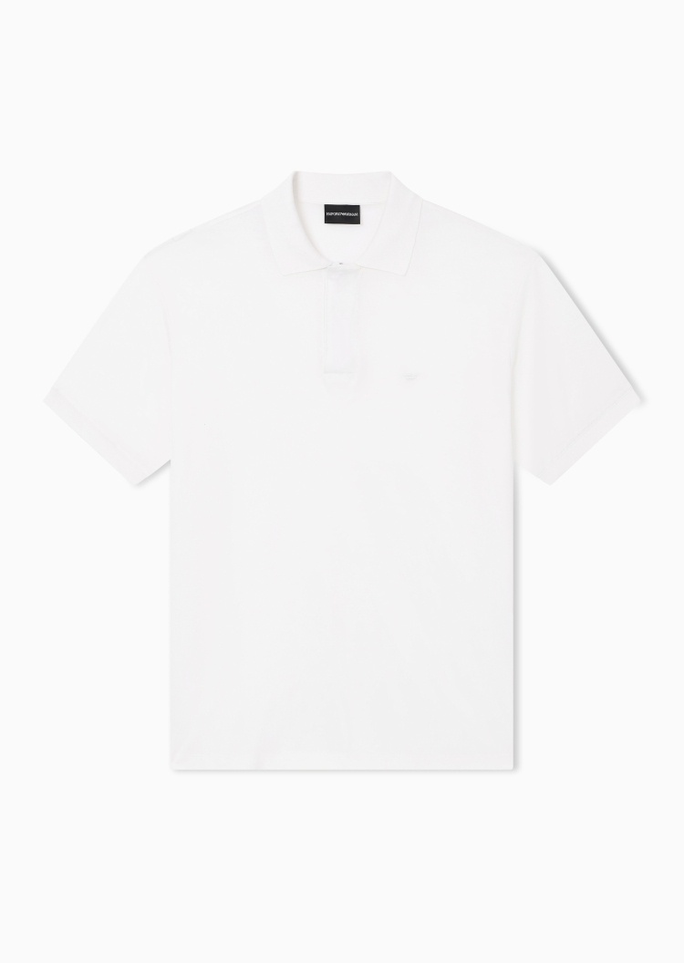 Emporio Armani 男士短袖翻领暗门襟商务休闲凉感Polo衫
