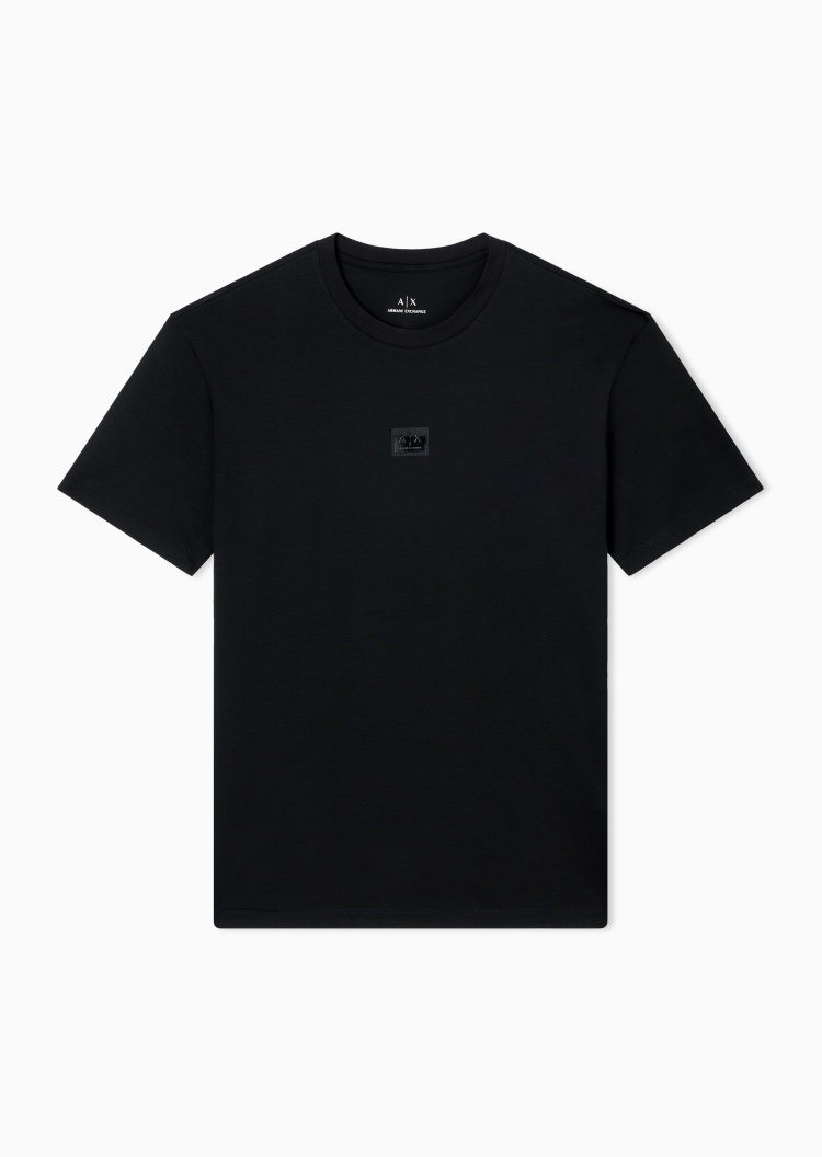 ARMANI EXCHANGE 男士全棉宽松短袖圆领LOGO贴片T恤