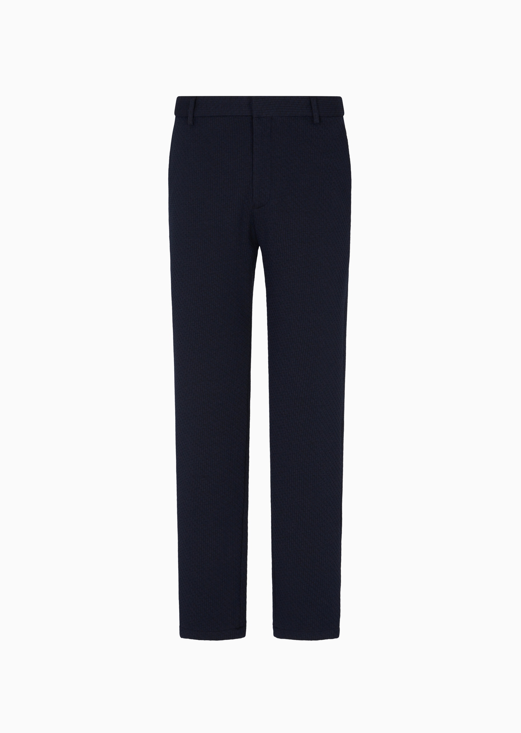 Emporio Armani 男士微弹合身直筒通体提花休闲裤