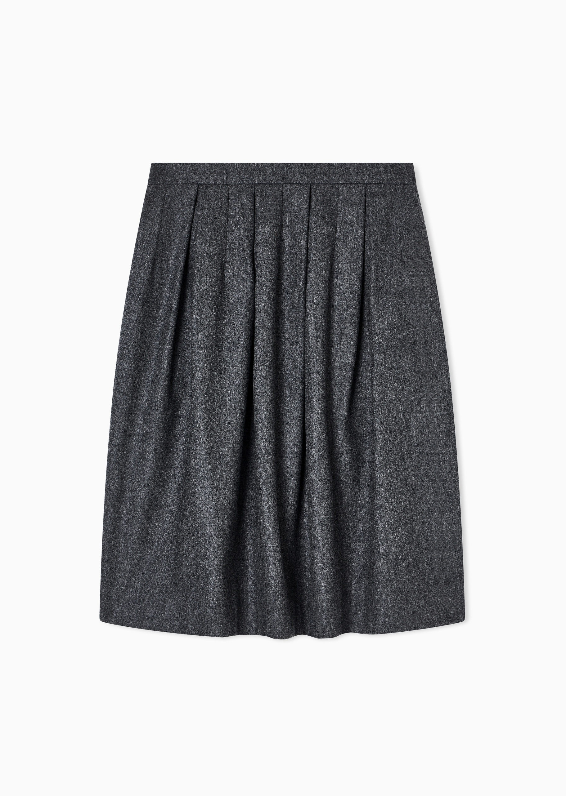 Emporio Armani 女士绵羊毛微弹短款A字纯色半身裙