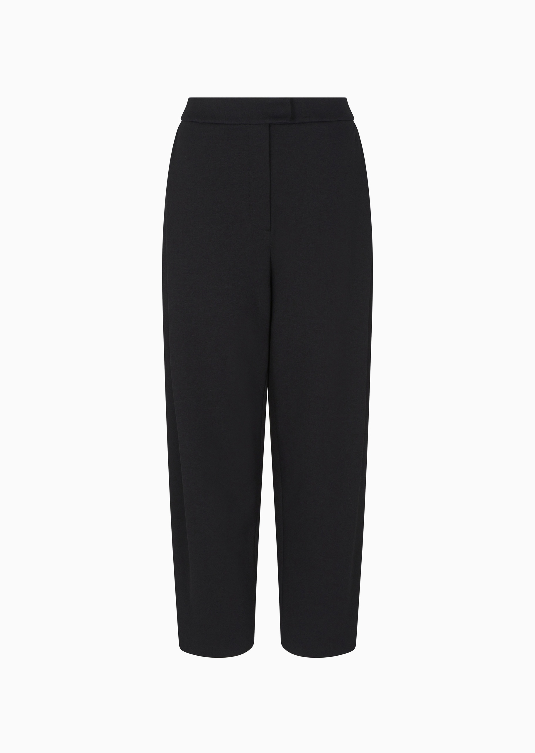 Emporio Armani 女士弹力宽松九分直筒纯色休闲裤