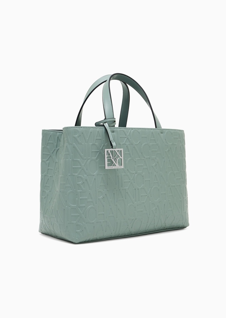 ARMANI EXCHANGE 女士磁扣可调节肩带手提斜挎托特包
