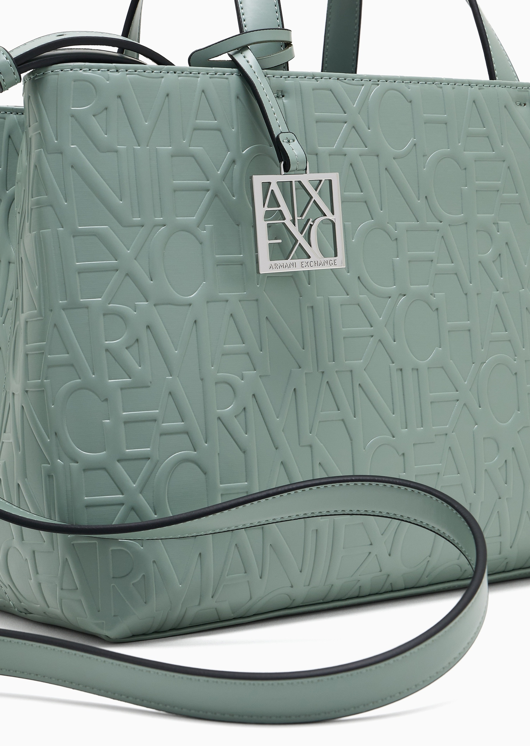 ARMANI EXCHANGE 女士磁扣可调节肩带手提斜挎托特包