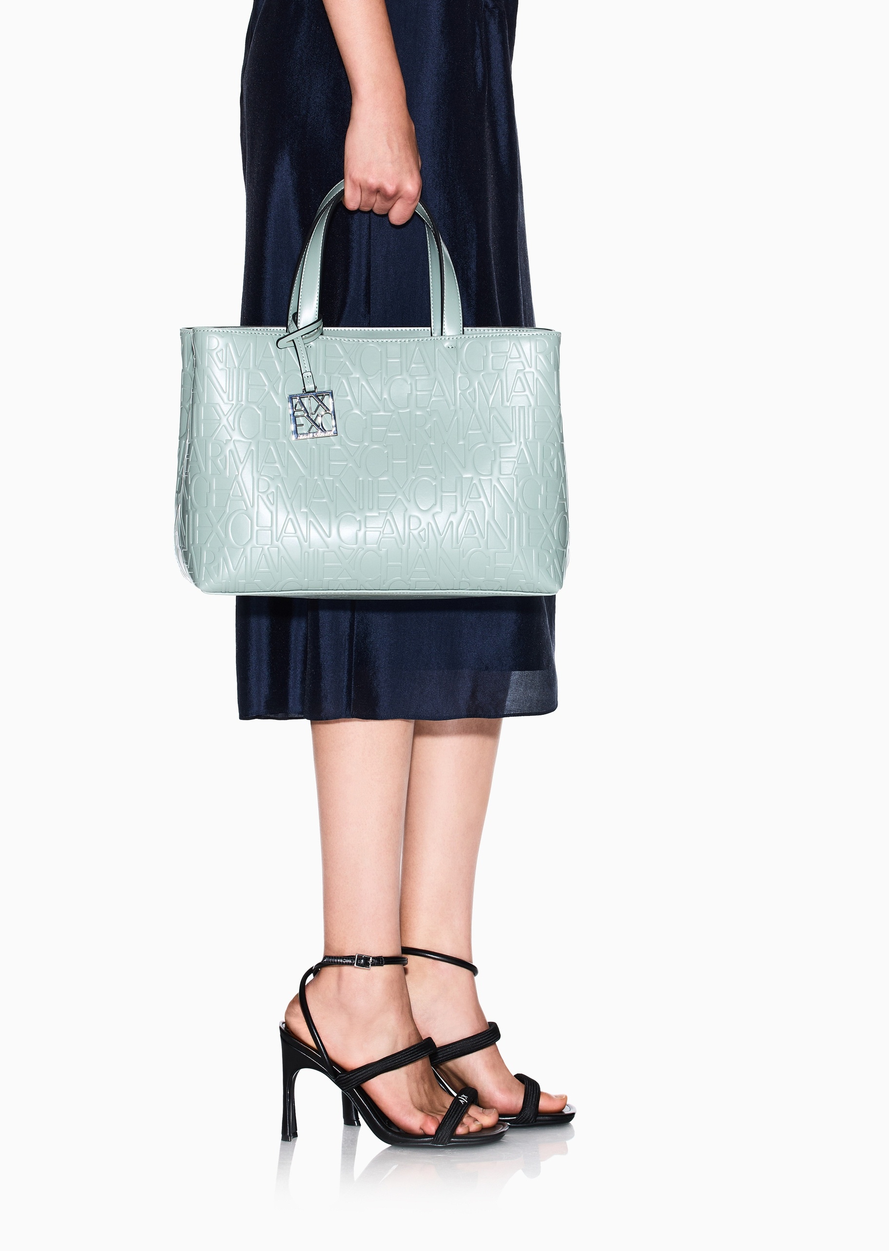 ARMANI EXCHANGE 女士磁扣可调节肩带手提斜挎托特包