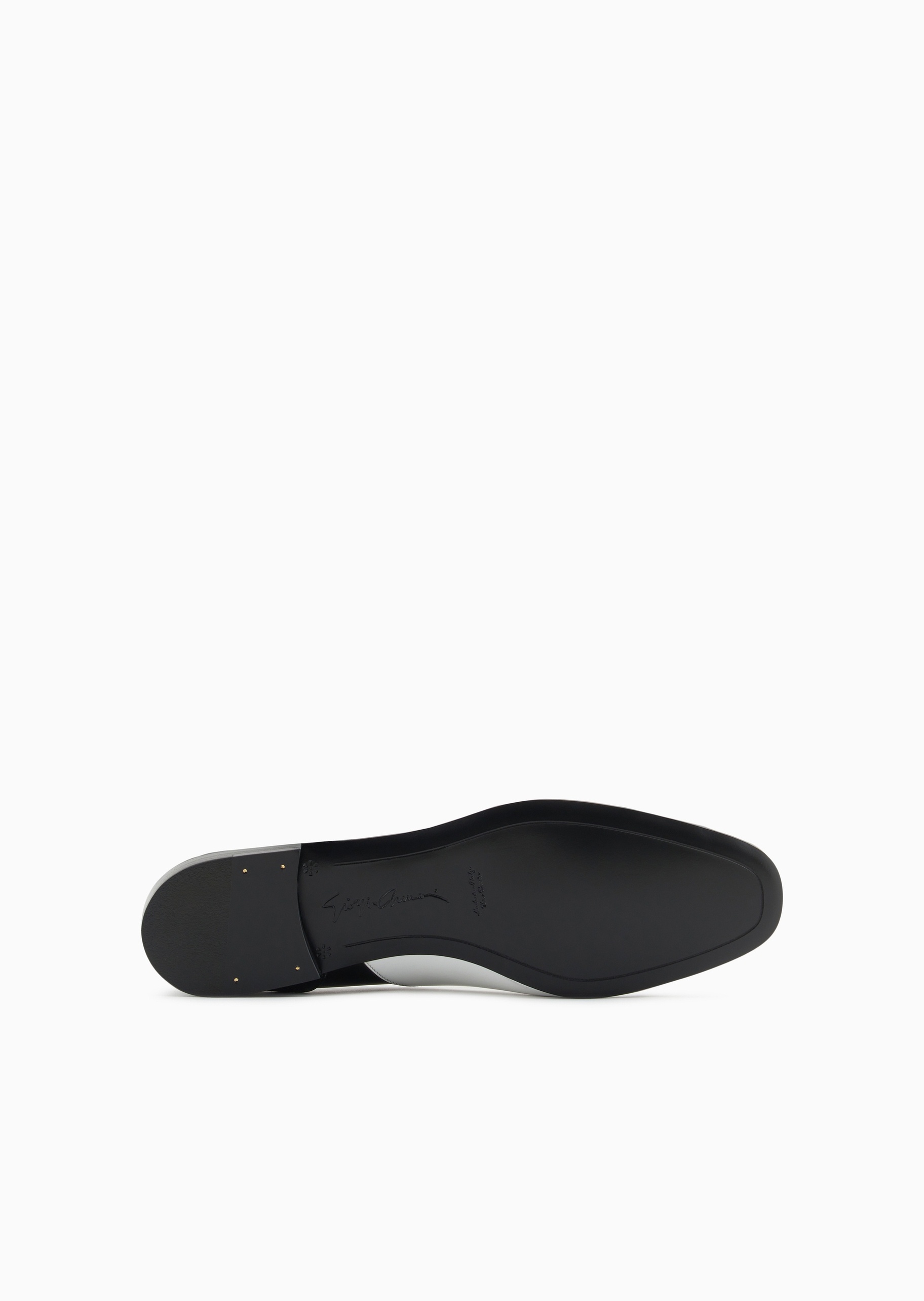 Giorgio Armani 女士牛皮革浅口一脚蹬低跟拼色便鞋