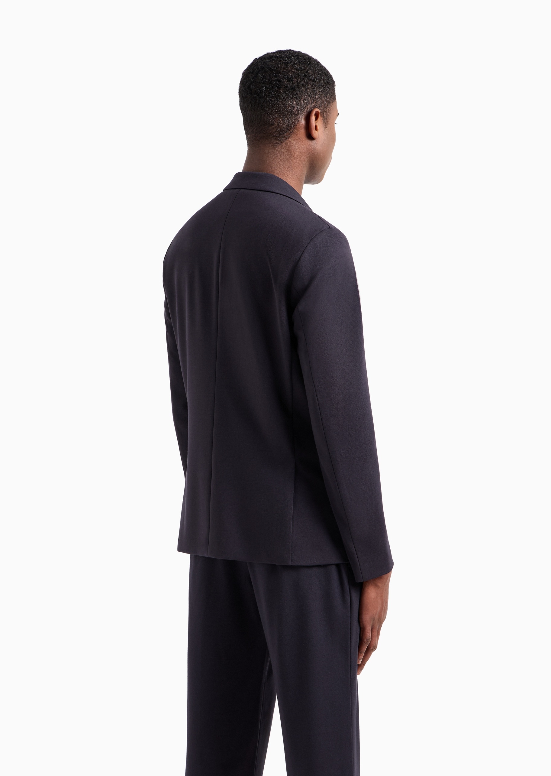 Emporio Armani 男士合身长袖平驳领休闲西装外套