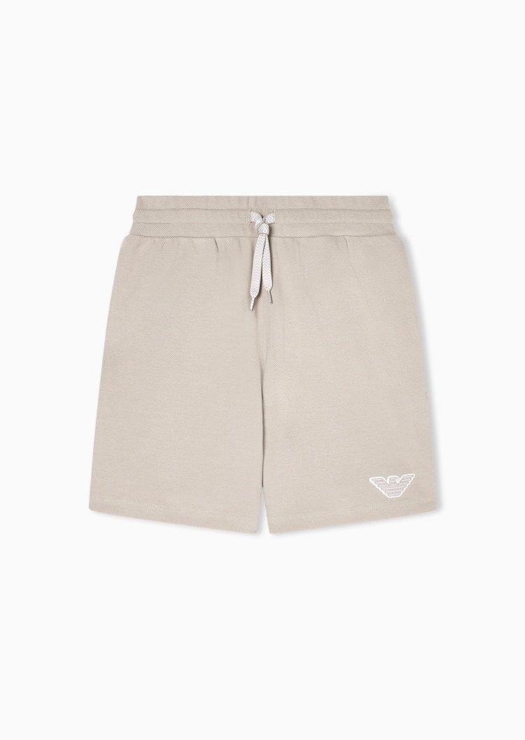 Emporio Armani 男士系带腰直筒波形鹰标休闲时尚家居短裤