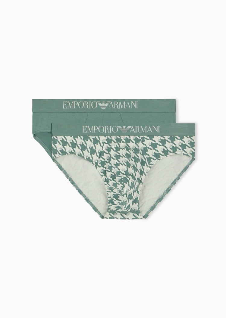 Emporio Armani 男士弹力三角两条装性感内裤套装