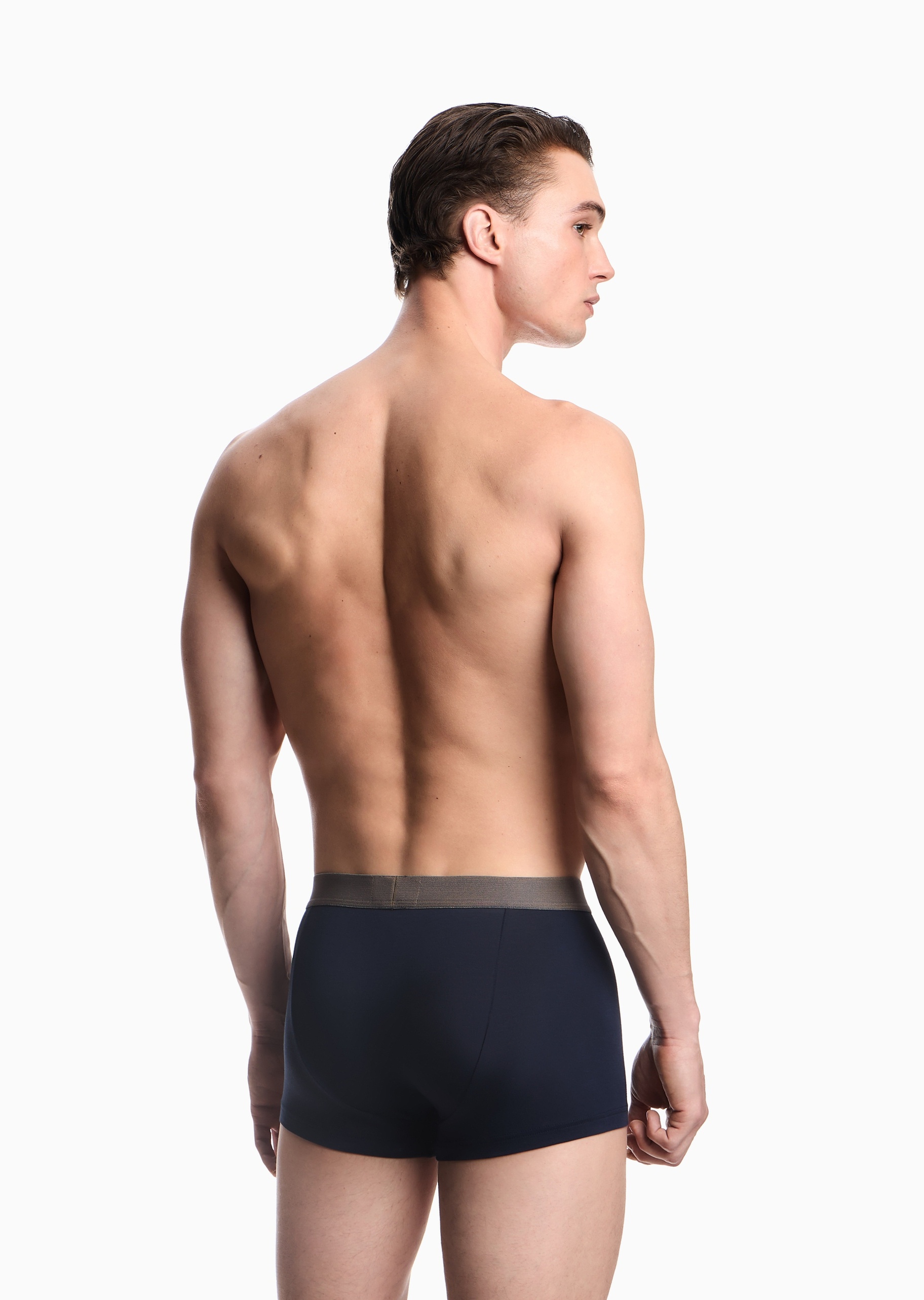 Emporio Armani 男士人造棉弹力平角两条装内裤套装