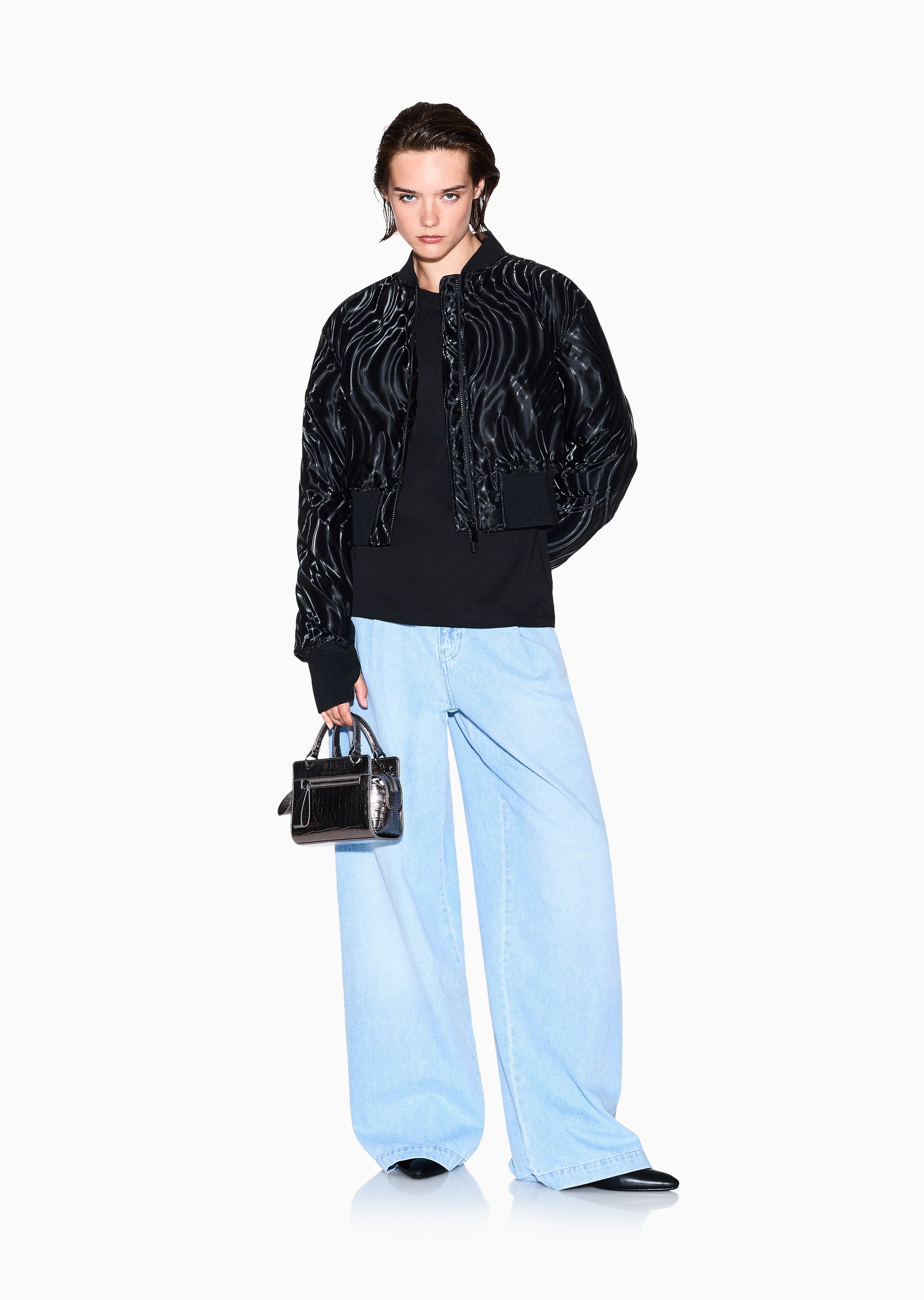 ARMANI EXCHANGE 女士纯棉合身短袖圆领纯色轻薄T恤衫