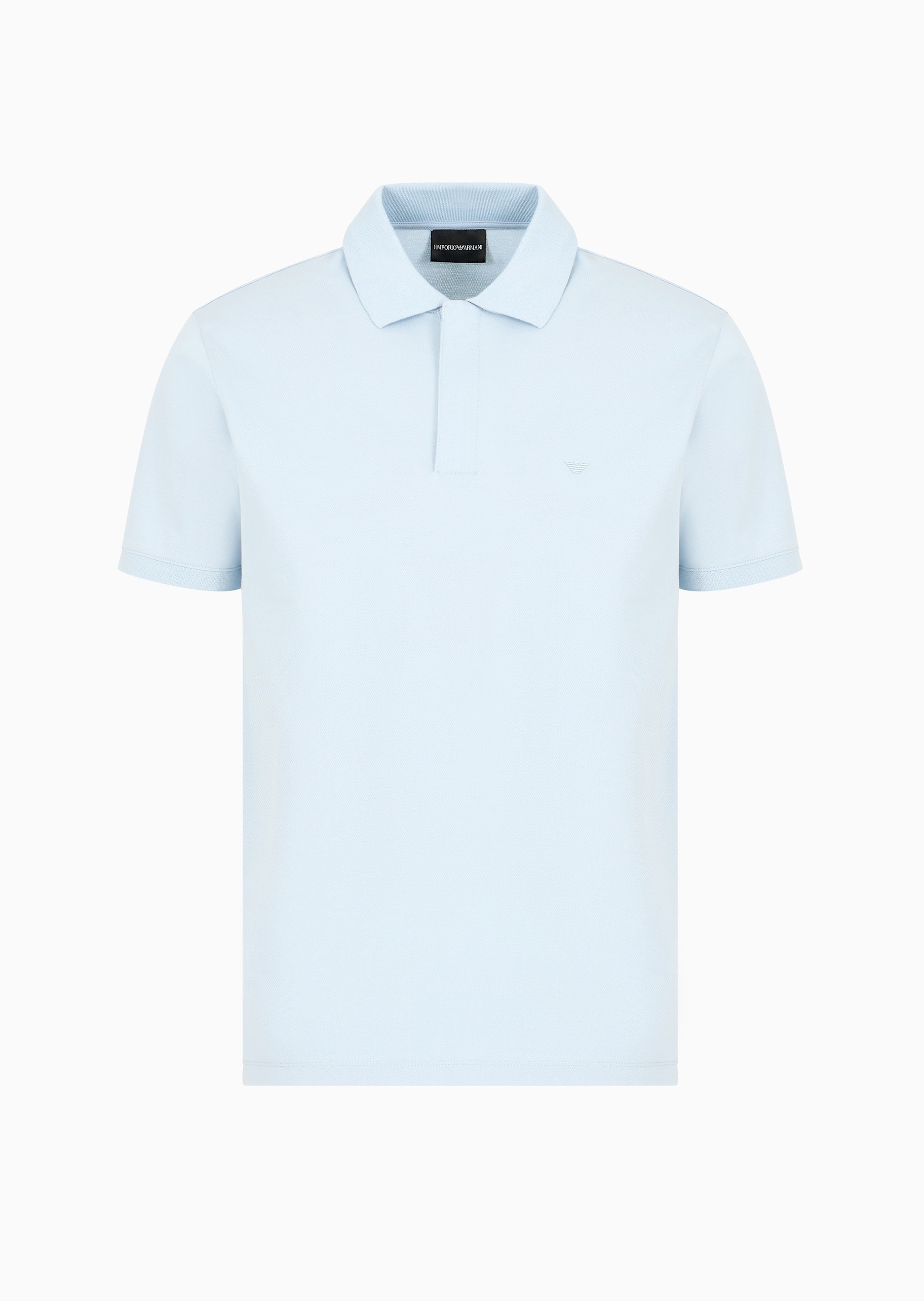 Emporio Armani 男士全棉合身短袖翻领暗门襟多色Polo衫