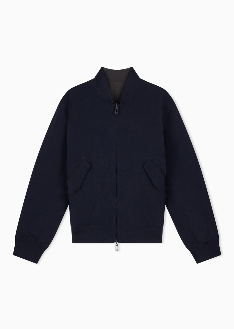 ARMANI EXCHANGE 男士长袖棒球领双面两穿拉链夹克
