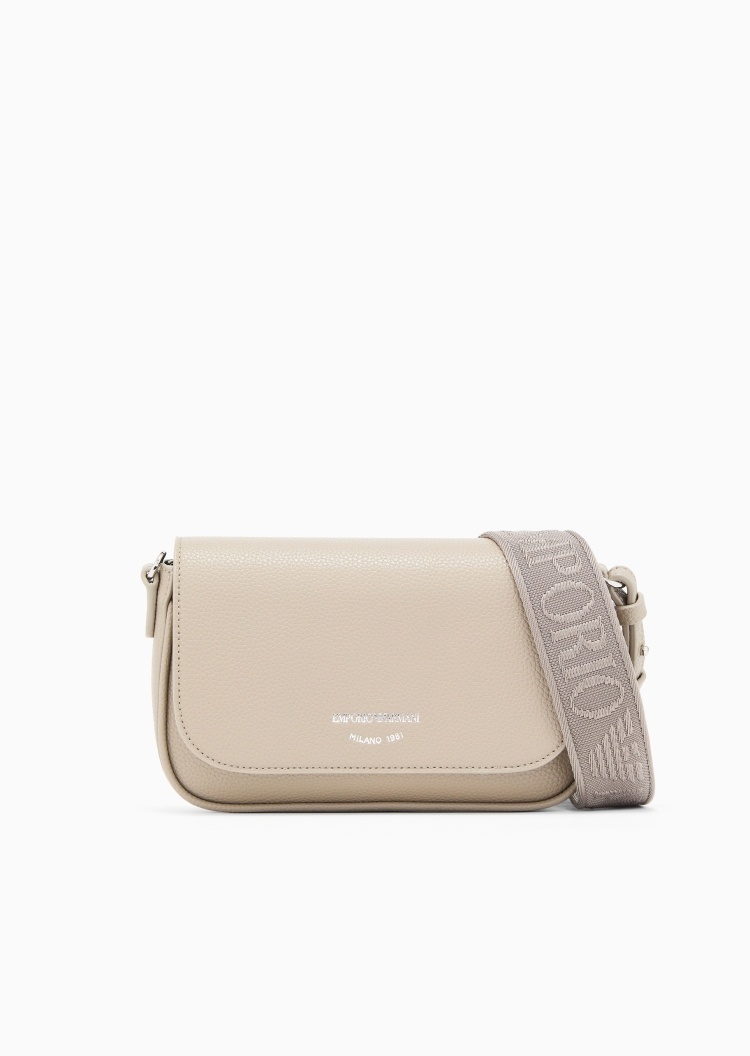 Emporio Armani 女士荔枝纹磁扣长方形通勤单肩斜挎迷你包