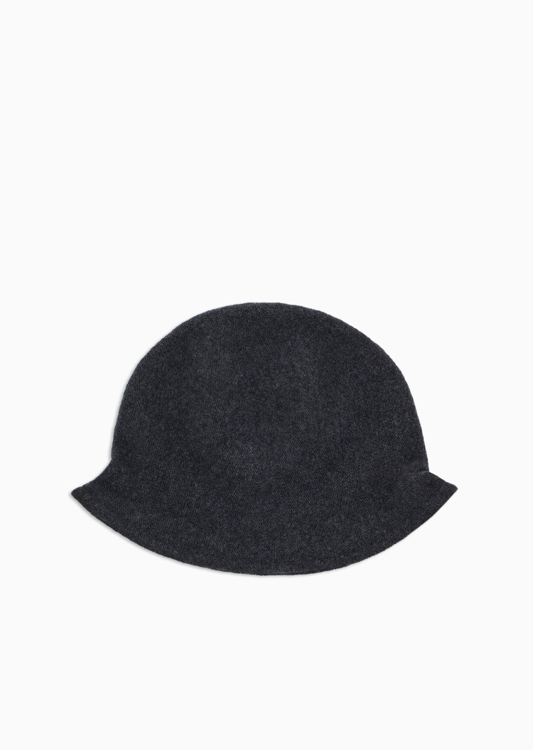 Emporio Armani 女士全绵羊毛圆顶休闲时尚钟形帽