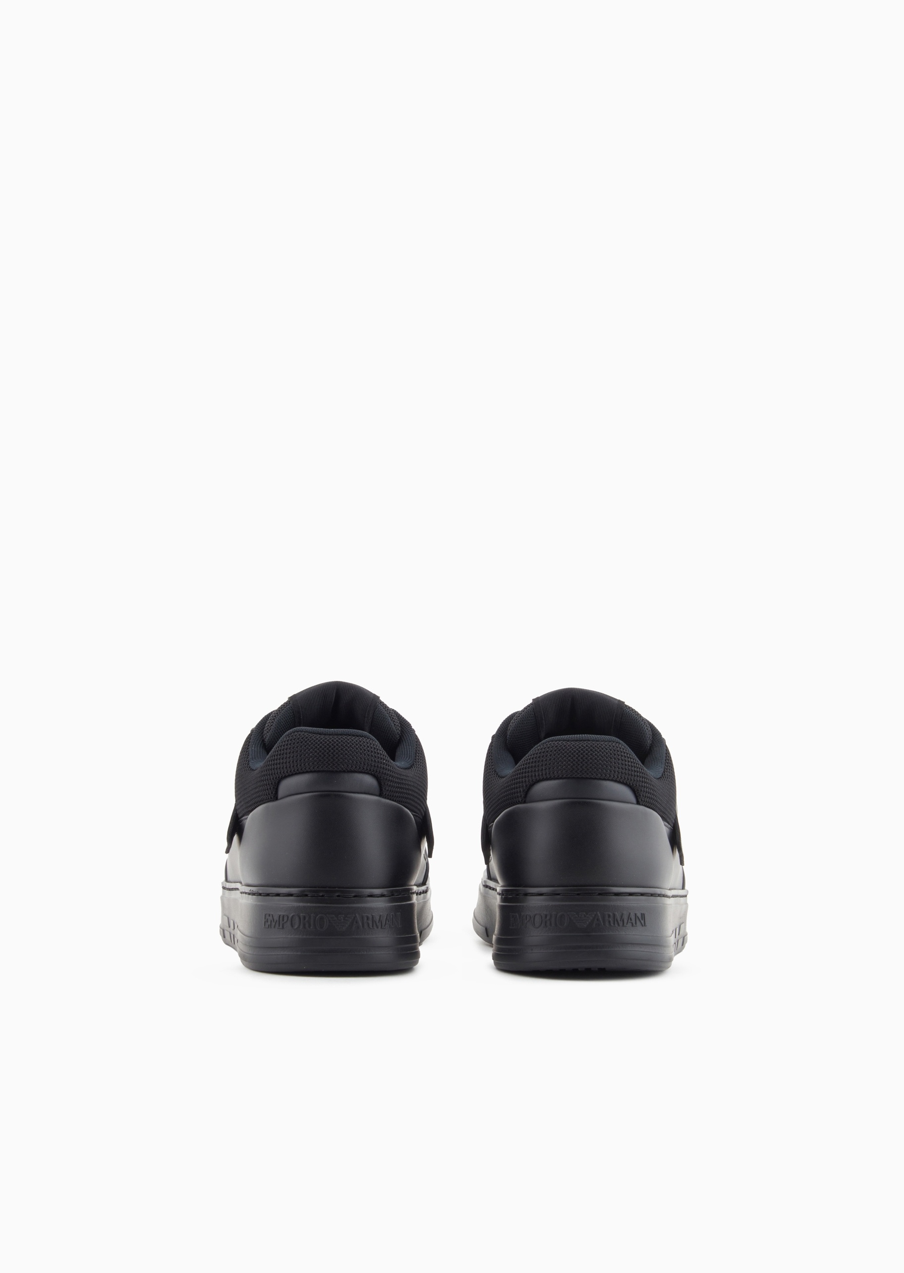 Emporio Armani 男士系带低帮圆头厚底板鞋运动鞋